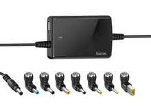 Charger l&#39;image dans la galerie, HAMA Chargeur universel pour laptop Auto Slim &amp; Light 70 W Noir (00200008)
