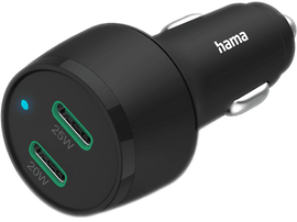 HAMA Chargeur voiture 2 x USB-C 45 W (00101632)