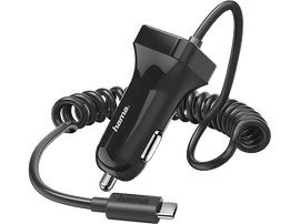 HAMA Chargeur voiture câblé USB-C Noir (1839518)