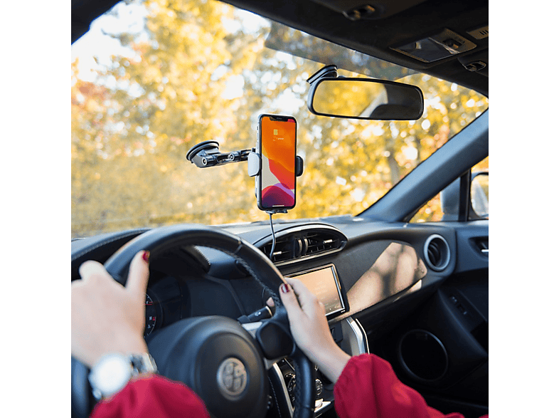 Chargeur voiture sans fil FC10 + Câble USB-C Noir (188300)