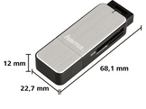 HAMA Lecteur USB 3.0 de carte SD / microSD Argenté (123900)