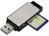 HAMA Lecteur USB 3.0 de carte SD / microSD Argenté (123900)