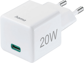 HAMA Mini chargeur USB-C PD 20 W Blanc (00201650)