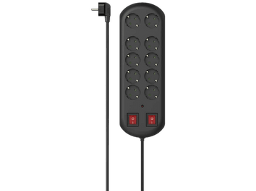 Multiprise 10 ports + interrupteurs 2 m Noir (00223164)