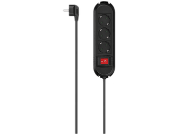 Multiprise 3 ports + interrupteur 3 m Noir (00223034)