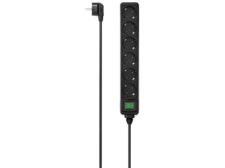 Multiprise 6 ports + interrupteur 1.4 m Noir (00223010)