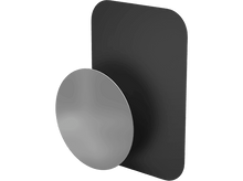 Charger l&#39;image dans la galerie, Un cercle argenté sur un rectangle noir et un fond noir. Design moderne.
