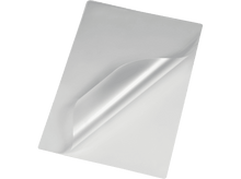 Charger l&#39;image dans la galerie, Une feuille de plastique transparente, avec un coin plié révélant un intérieur argenté brillant.
