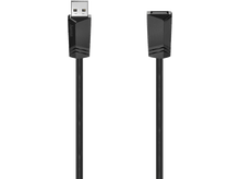 Charger l&#39;image dans la galerie, Un câble USB noir. Un côté est USB, l&#39;autre est USB-C. Fond blanc.
