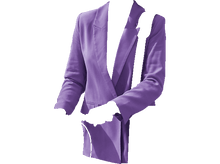 Charger l&#39;image dans la galerie, Femme sur un scooter noir sur un trottoir. Elle porte un blazer violet et un jean. Sac noir sur l&#39;épaule.
