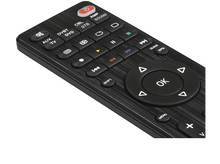 Charger l&#39;image dans la galerie, Télécommande noire avec de nombreux boutons.
