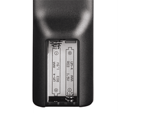 Charger l&#39;image dans la galerie, Arrière d&#39;une télécommande, ouvert pour révéler deux piles AAA.
