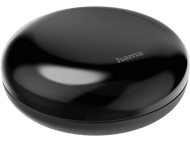 Hub domotique Hama noir. Forme ovale, surface brillante.