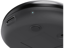 Charger l&#39;image dans la galerie, Appareil noir arrondi. Port USB-C. Lumière bleue. Fond blanc.
