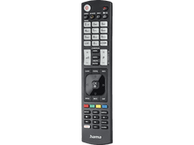 Charger l&#39;image dans la galerie, Télécommande noire avec de nombreux boutons, dont un pavé numérique et des boutons de service de streaming.
