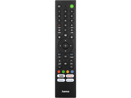 Télécommande TV noire avec boutons. Inclut les boutons d
