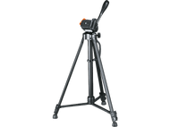 Un trépied noir pour une caméra avec une poignée.