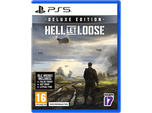 Charger l&#39;image dans la galerie, Couverture du jeu PS5 avec des soldats et des ballons. Titre : Hell Let Loose. Schéma de couleurs bleu et blanc.
