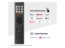 Charger l&#39;image dans la galerie, Télécommande TV noire avec plusieurs boutons. Inclut des boutons de raccourci pour les services de streaming.
