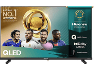 TV Hisense sur le thème du football. Avec des joueurs et des logos.