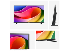 Charger l&#39;image dans la galerie, Une télévision avec un écran coloré et des gros plans de l&#39;écran et du pied.
