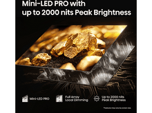 Charger l&#39;image dans la galerie, Image montrant des lingots d&#39;or avec du texte décrivant les caractéristiques et la luminosité de l&#39;écran du téléviseur.
