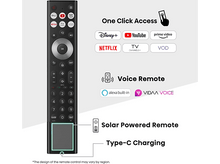 Charger l&#39;image dans la galerie, Télécommande TV noire avec boutons. Inclut l&#39;accès Netflix, YouTube et Prime Video.
