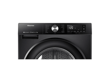 Charger l&#39;image dans la galerie, Panneau de commande de machine à laver noir avec affichage numérique, fond noir et blanc.
