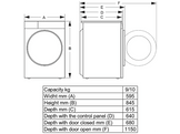 HISENSE DH5I104BBAB - Sèche-linge pompe à chaleur - 10 kg - 60 dB - Label énergétique A