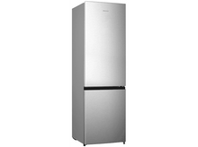 Charger l&#39;image dans la galerie, Un réfrigérateur en acier inoxydable à deux portes.
