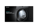 HISENSE WF5I1045BBQ - Lave-linge frontal - 10.5 kg - 1400 rpm - 72 dB - Dosage automatique
