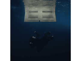 Une personne immergée dans l