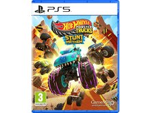 Charger l&#39;image dans la galerie, Pochette du jeu Hot Wheels Monster Trucks Stunt Mayhem PS5 avec des monster trucks en course.

