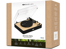 Charger l&#39;image dans la galerie, Boîte en carton avec une platine vinyle à l&#39;intérieur. La boîte contient du texte et des images. Couvercle en plastique transparent.
