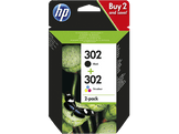 HP 302 Duo Pack Noir + Magenta - Jaune - Cyan