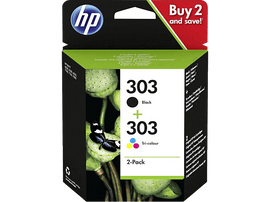 HP 303 Noir - 3 Couleurs