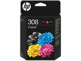 HP 308 combo d'encre bk/cl blis Multicolore