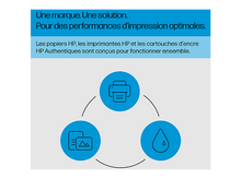 Charger l&#39;image dans la galerie, L&#39;image montre trois icônes circulaires représentant imprimante, image et goutte d&#39;encre, connectées.
