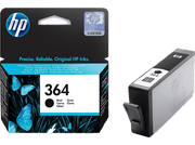 Boîte de cartouche d'encre HP et cartouche. La boîte a un motif de papillon bleu.