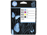 HP 903 Pack de 4 cartouches d'encre Noir/Cyan/Magenta/Jaune authentiques