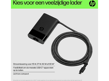 Charger l&#39;image dans la galerie, HP Chargeur pour laptop USB-C 65 W Noir (671R2AA#ABB)
