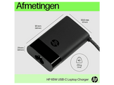 HP Chargeur pour laptop USB-C 65 W Noir (671R2AA#ABB)
