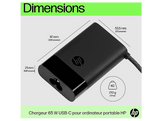 HP Chargeur pour laptop USB-C 65 W Noir (671R2AA#ABB)