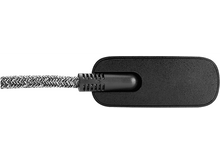 Charger l&#39;image dans la galerie, Un adaptateur secteur rectangulaire noir avec un câble tressé qui s&#39;en étend.
