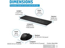 Charger l&#39;image dans la galerie, HP Clavier et souris sans fil HP 650 Noir (4R013AA#UUZ)
