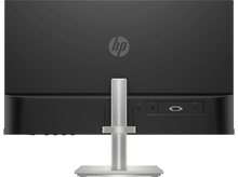 Charger l&#39;image dans la galerie, Un moniteur HP noir avec un support argenté, ports visibles.
