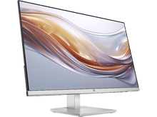 Charger l&#39;image dans la galerie, Moniteur HP argenté en angle. L&#39;écran affiche une image abstraite et colorée.
