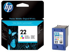 HP NR 22 Jet d’encre Cyan - Magenta - Jaune
