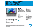 HP OmniBook 7 NGAI 17-DC0000NB - 17.3 inch - Full HD - Intel Core Ultra 7 258V - 32 GB - 1 TB - GeForce RTX™ 4050 - Copilot+ PC - QWERTZU