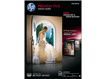 HP Papier photo brillant Premium Plus A4 20 feuilles (CR672A)